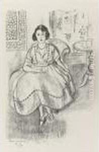 La Robe D'organdi Oil Painting by Henri Matisse