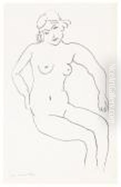 Nu Assis, Chevelure Claire Oil Painting by Henri Matisse