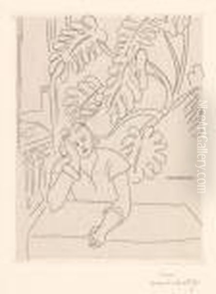 Interieur Au Feuillage Oil Painting by Henri Matisse