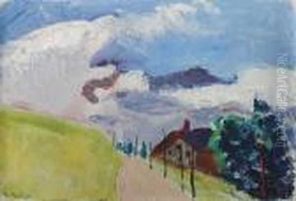 Paysage Suisse (route De Chezieres A Villars) Oil Painting by Henri Matisse