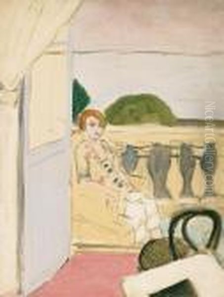 Femme Assise Sur Un Balcon Oil Painting by Henri Matisse