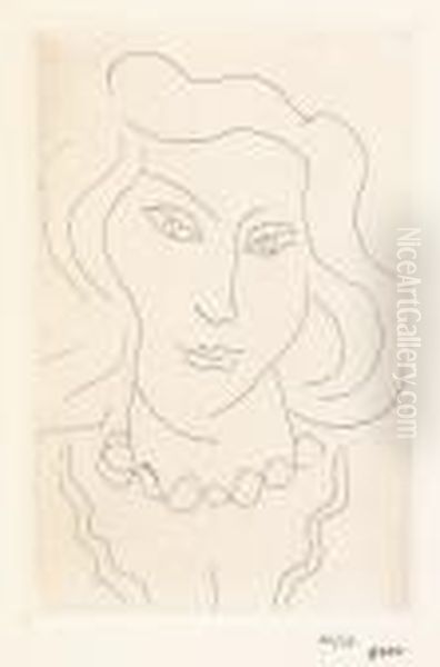 Tete De Jeune Femme Au Collier En Torsade Oil Painting by Henri Matisse