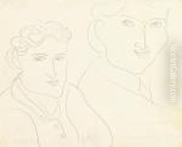 Deux Tetes De Femme Oil Painting by Henri Matisse