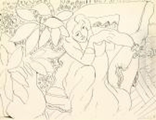 Femme Assise Dans Le Feuillage Oil Painting by Henri Matisse