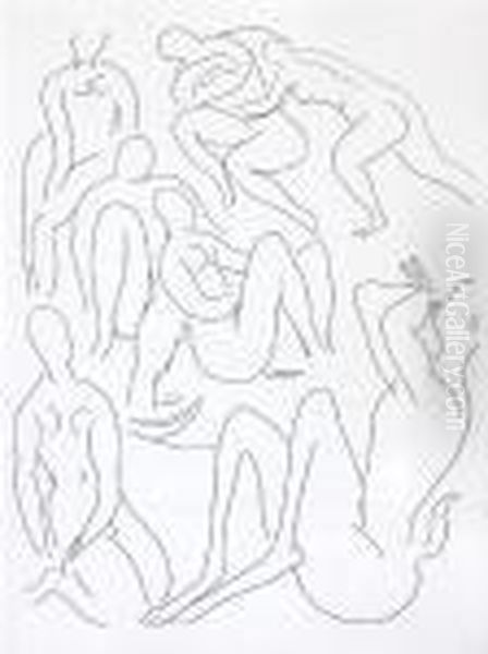 Une Negresse Par Le Demon...; 
Nymphes Etfaunes; Prose Pour Des Esseintes, From Les Poesies 
Stephanemallarme Oil Painting by Henri Matisse