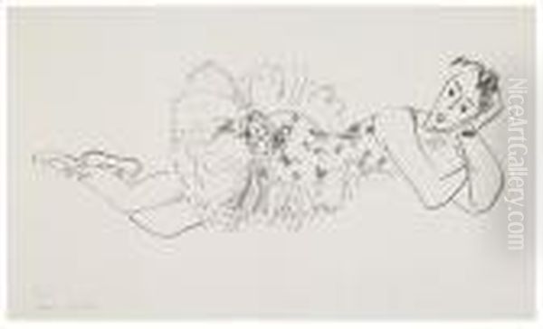 Danseuse Allongee, Tete Accoudee Oil Painting by Henri Matisse