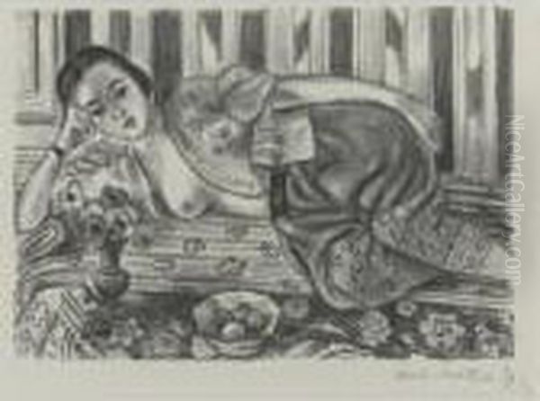 Odalisque A La Culotte De Satin Rouge (d. 456) Oil Painting by Henri Matisse