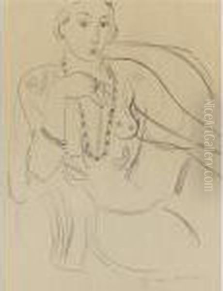 Femme Au Collier (d. 467) Oil Painting by Henri Matisse