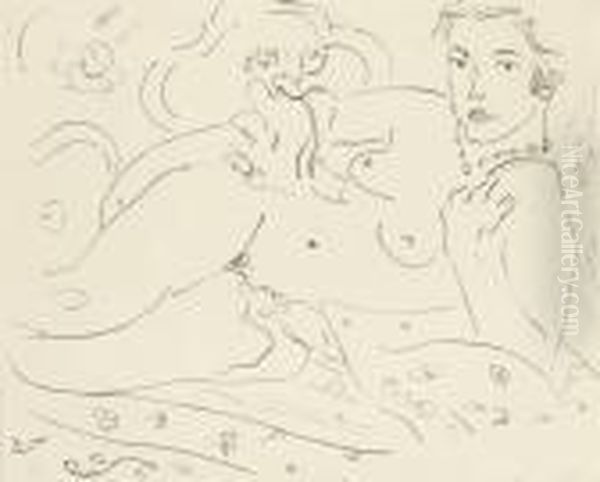 Nu, Main Gauche Pres De L'epaule (d. 474) Oil Painting by Henri Matisse