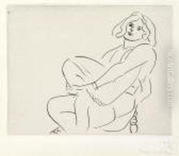 Jeune Femme Enserrant Son Genou Gauche (d. 144) Oil Painting by Henri Matisse