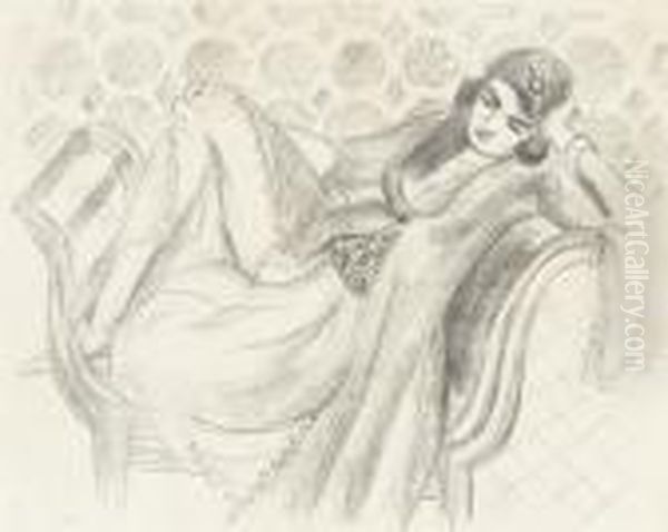 Repos Sur La Banquette (d. 520) Oil Painting by Henri Matisse