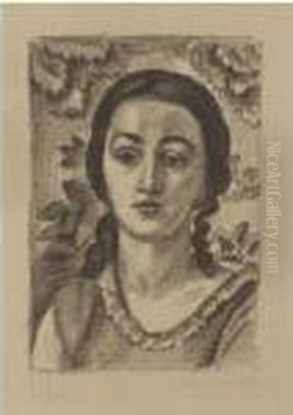 Jeune Fille Aux Boucles Brunes (duthuit 448) Oil Painting by Henri Matisse