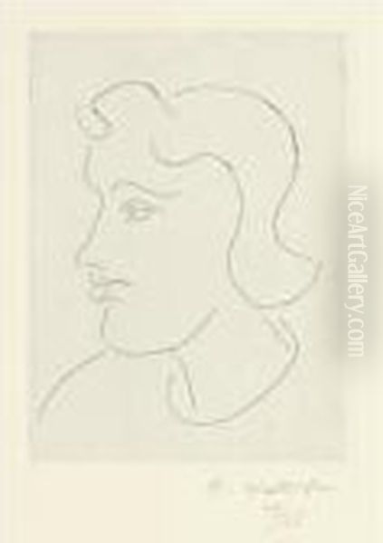 Profil De Jeune Femme (d. 275) Oil Painting by Henri Matisse