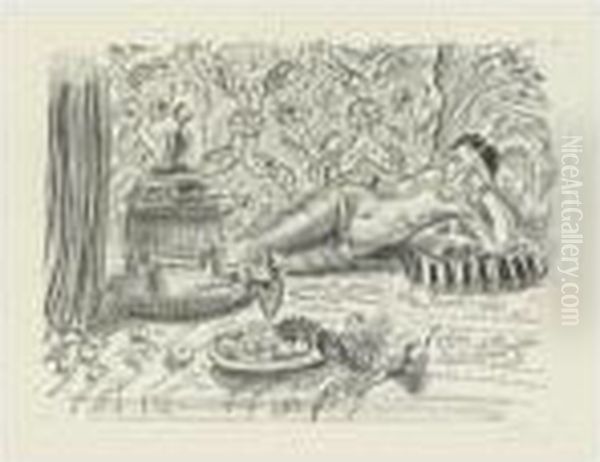 Odalisque, Brasero Et Coupe Des Fruits (d. 504) Oil Painting by Henri Matisse