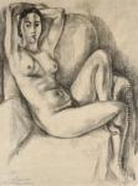 Nu Au Coussin Bleu Oil Painting by Henri Matisse