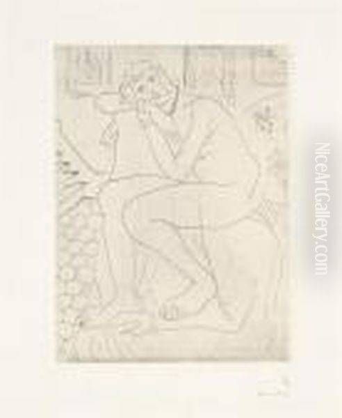 Nu Assis Et Portrait De Madame Cezanne (d.-m. 133) Oil Painting by Henri Matisse