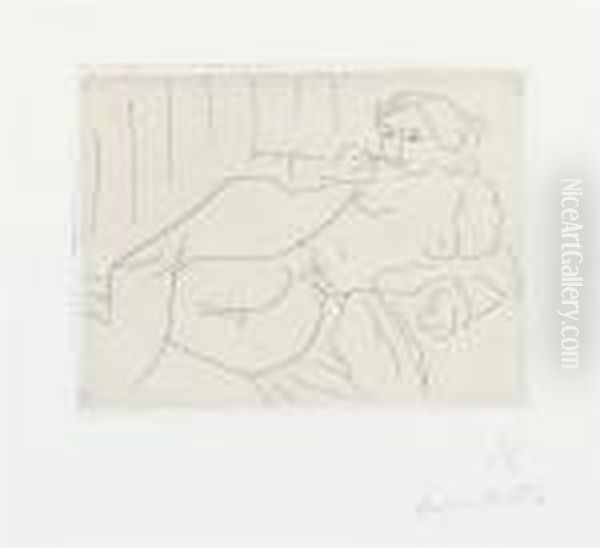 Nu Couche Sur Le Cote, Les Jambes Repliees (d.-m. 189) Oil Painting by Henri Matisse