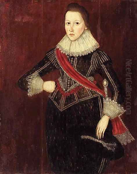 Portrait of a young gentleman Oil Painting by Robert Peake