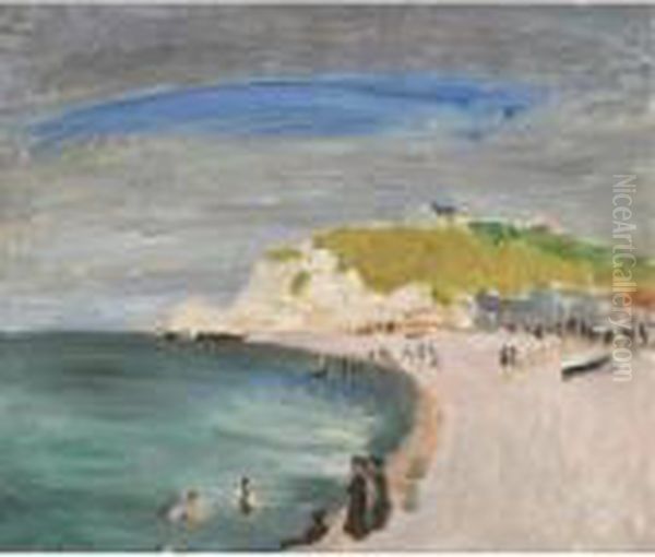 La Plage D'etretat Avec Baigneurs Oil Painting by Henri Matisse
