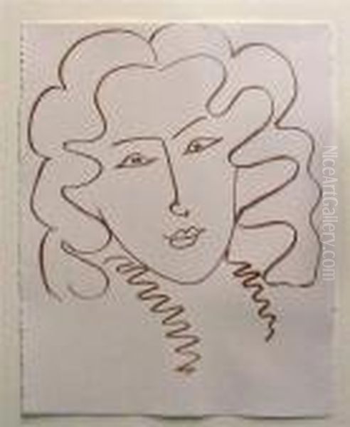 Three Lithographs From 'florilege Des Amours Deronsard' Oil Painting by Henri Matisse