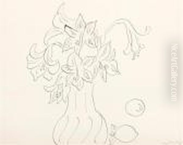 Still Life With Flowers And Lemons. Oil Painting by Henri Matisse