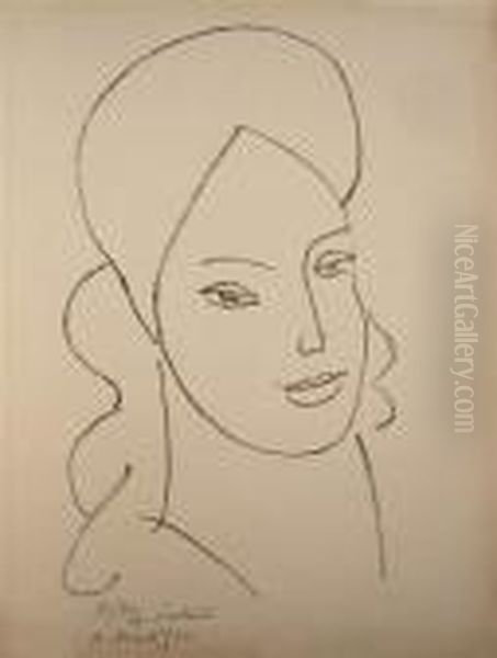 Portrait De Femme.. Oil Painting by Henri Matisse