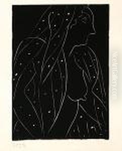 Ensemble De 4 Linogravures Oil Painting by Henri Matisse