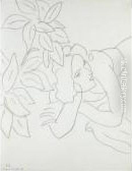 Portrait De Femme (theme E, Variation 8) Oil Painting by Henri Matisse