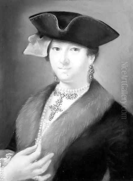 Portrait of an elegant lady Oil Painting by Francesco Pavona