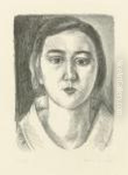 Jeune Fille Au Col D'organdi (d. 428) Oil Painting by Henri Matisse