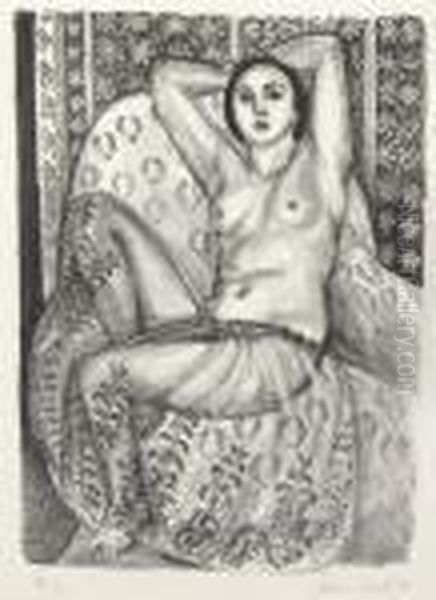 Odalisque Assise A La Jupe De Tulle (d. 443) Oil Painting by Henri Matisse