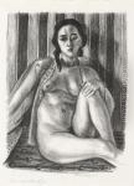 Nu Assis A La Chemise De Tulle (d. 465) Oil Painting by Henri Matisse