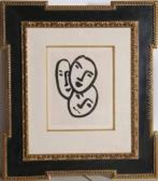 Trois Tetes. A L'amite (d. 824) Oil Painting by Henri Matisse