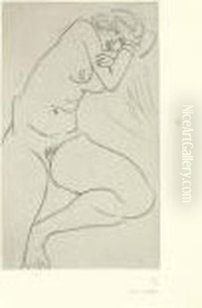 Nu Assis, La Tete Dans Les Bras (d. 117) Oil Painting by Henri Matisse