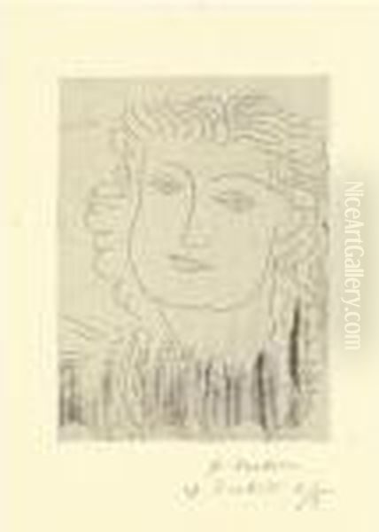 Visage Au Regard Lointain (d. 294) Oil Painting by Henri Matisse