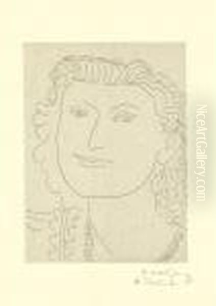 Visage Souriant (d. 298) Oil Painting by Henri Matisse