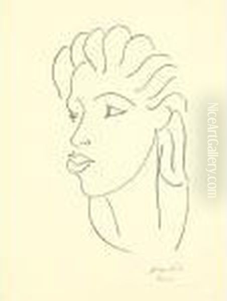 Chinoise Aux Cheveux Stries (d. 624) Oil Painting by Henri Matisse