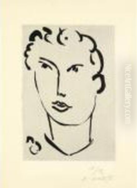 Garcon Aux Cheveux Boucles (d. 774) Oil Painting by Henri Matisse