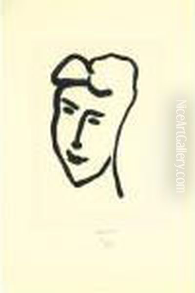 Visage De Jeune Femme (d. 790) Oil Painting by Henri Matisse