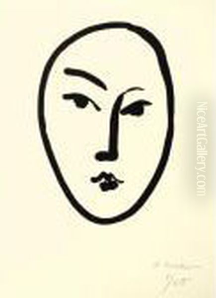 Grand Masque (d. 800) Oil Painting by Henri Matisse