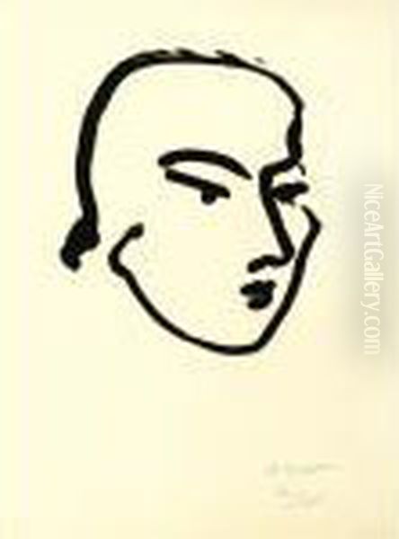 Nadia. Visage Aux Yeux Obliques (d. 803) Oil Painting by Henri Matisse