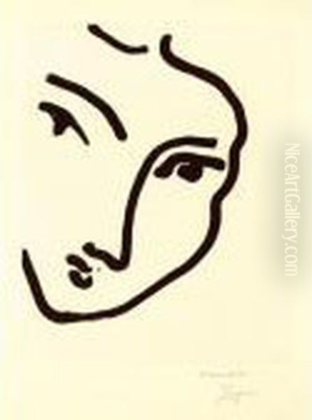 Nadia Au Menton Pointu (d. 807) Oil Painting by Henri Matisse