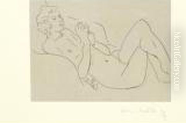 Nu Allonge, Les Jambes Repliees, Avec Un Collier Oil Painting by Henri Matisse