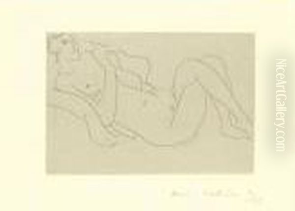 Nu Allonge, Jambes Repliees Oil Painting by Henri Matisse