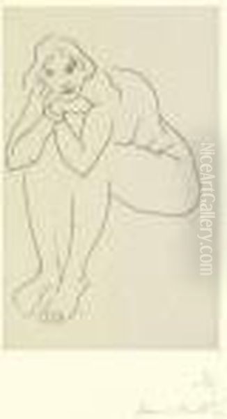 Nu Assis, Le Torse Appuye Sur Les Genoux Oil Painting by Henri Matisse