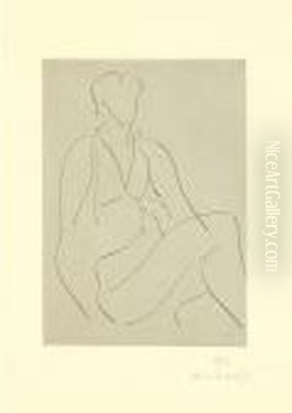 Jeune Femme Assise, Robe Sans Manches Oil Painting by Henri Matisse