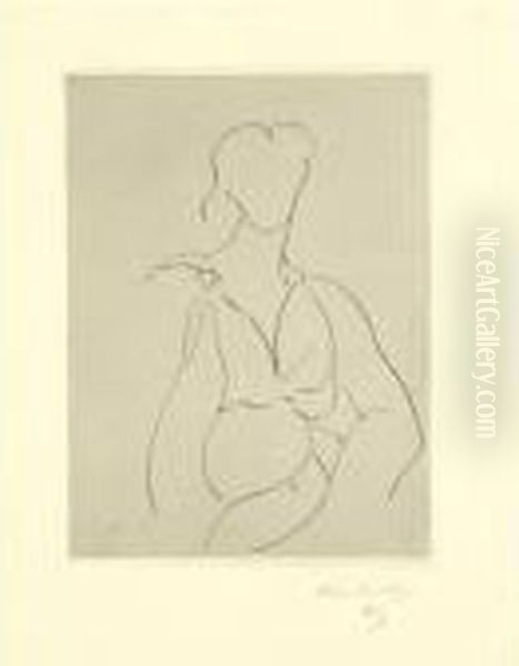 Buste De Femme, Robe Sans Manches Oil Painting by Henri Matisse