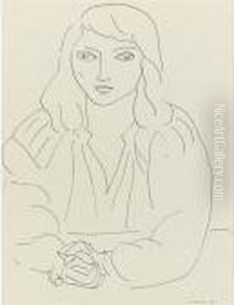 Jeune Fille Au Corsage Roumain Oil Painting by Henri Matisse