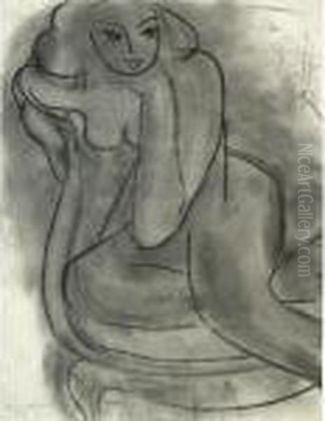 Nu Assis Oil Painting by Henri Matisse