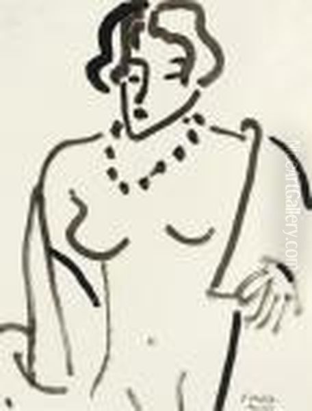 Femme Au Collier De Perles Oil Painting by Henri Matisse